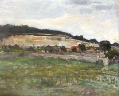 Mondriaan P.C. - Landscape near Montmorency, oil on canvas 46.3 x 55.2 cm