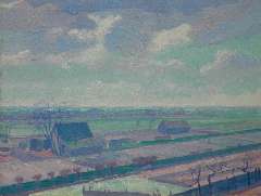 Smorenberg D. - Farms near Loosdrecht, oil on canvas 54.3 x 69.3 cm, signed l.r. and dated ´14
