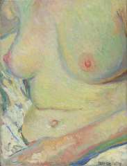 Gestel L. - Woman bathing, oil on canvas 33.5 x 25.6 cm, signed l.r. and dated '09