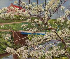 Bieling H.F. - A flowering tree, oil on canvas 38 x 45.4 cm, signed l.l.