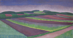 Louber L.M. - Rye fields, Blaricum, oil on canvas 38,4 x 73.2 cm, r.o. and dated '21