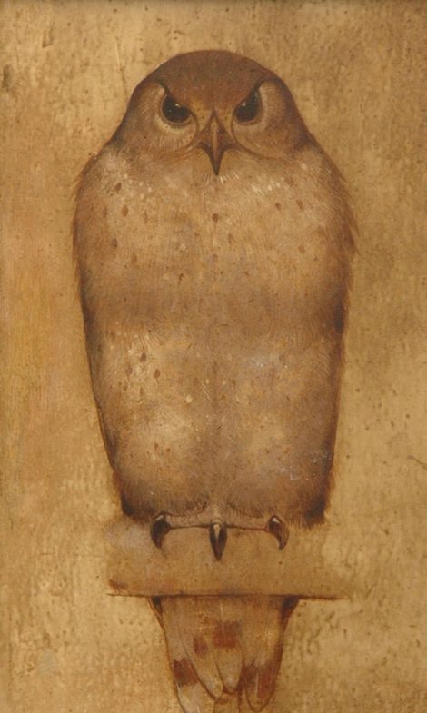 Berg W.H. van den - A sparrow hawk, oil on panel 22,7 x 14,5 cm, l.r. and verso