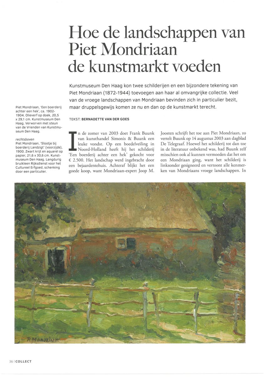 Piet Mondriaan Collect Frank Buunk ontdekking d