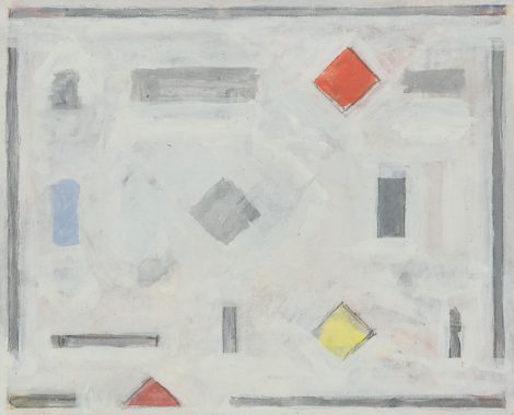 Bart van der Leck - Compositie (design for a carpet), gouache on paper 13.5 x 16.5 cm, executed early 1930's