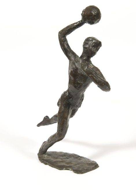 Frits Stapel - The handball player, bronze 22.7 x 13.0 cm, signed with initials on the base