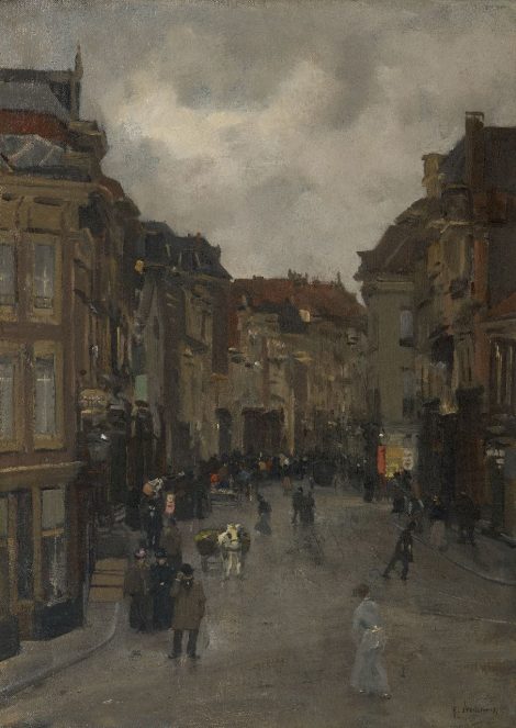 Floris Arntzenius - A view of The Hague, oil on canvas 36.5 x 50.9 cm, signed l.r.